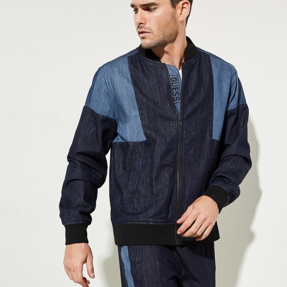 NEW GUESS Chambray Bomber Jacket